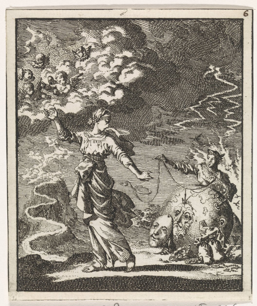 Woman Chooses the Narrow Path Leading to Heaven by Jan Luyken