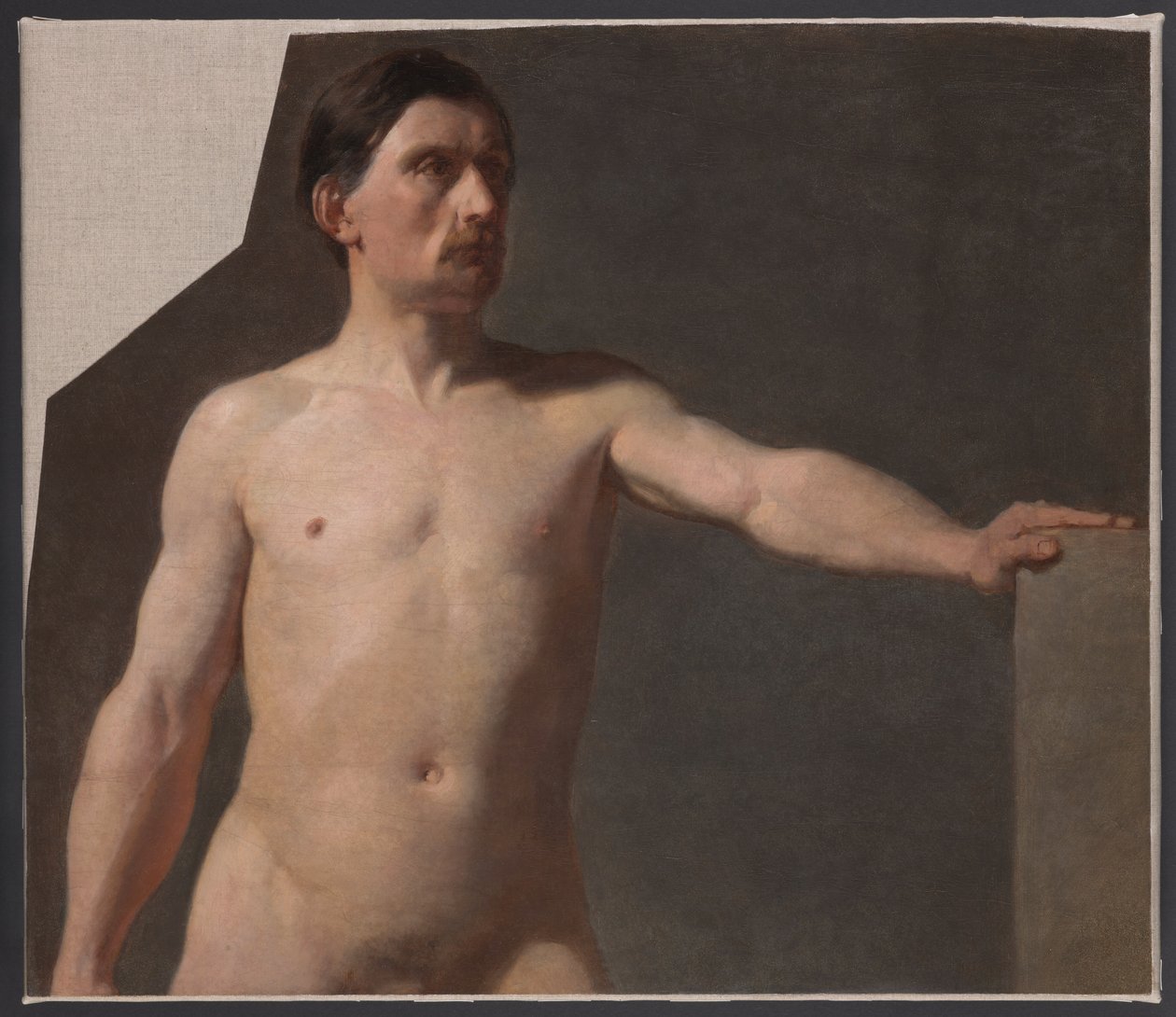 Male Nude - Torso of a Male Figure by Jan Matejko