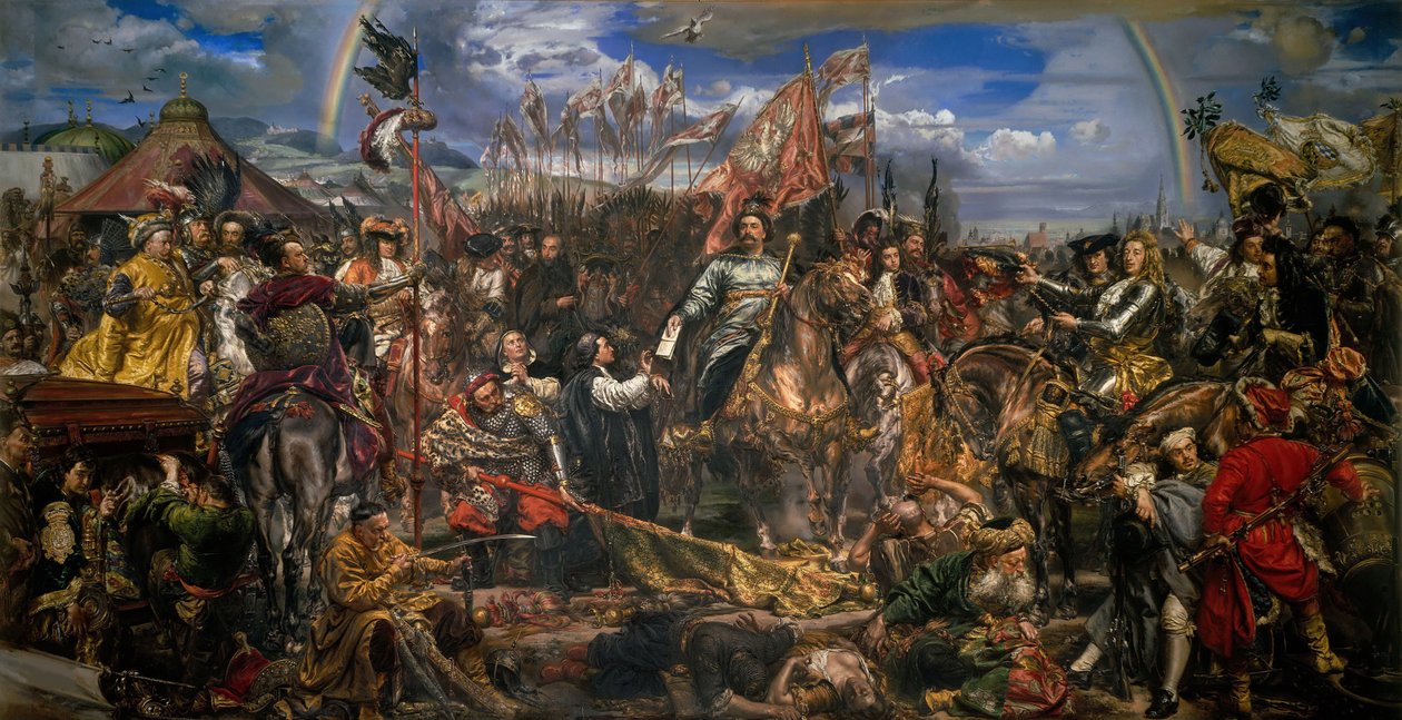 Jean III Sobieski sends a message of victory to Pope Innocent XI after the Vienna battle by Jan Matejko