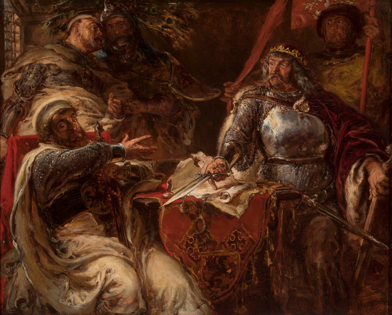 King Władysław Łokietek breaks off negotiations with the Teutonic Knights by Jan Matejko