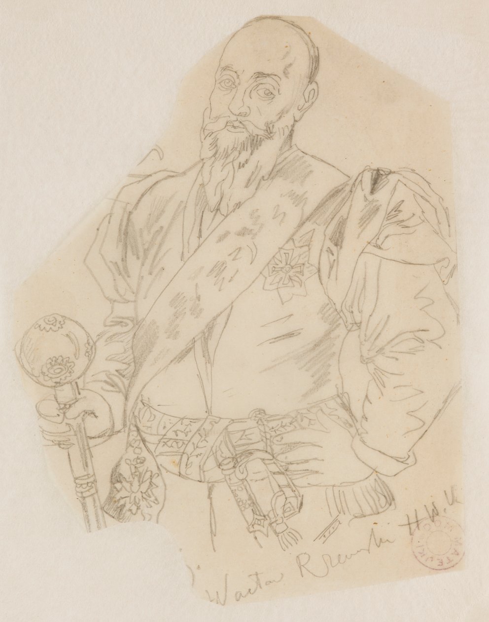 Bust of Wacław Rzewuski, Grand Crown Hetman by Jan Matejko