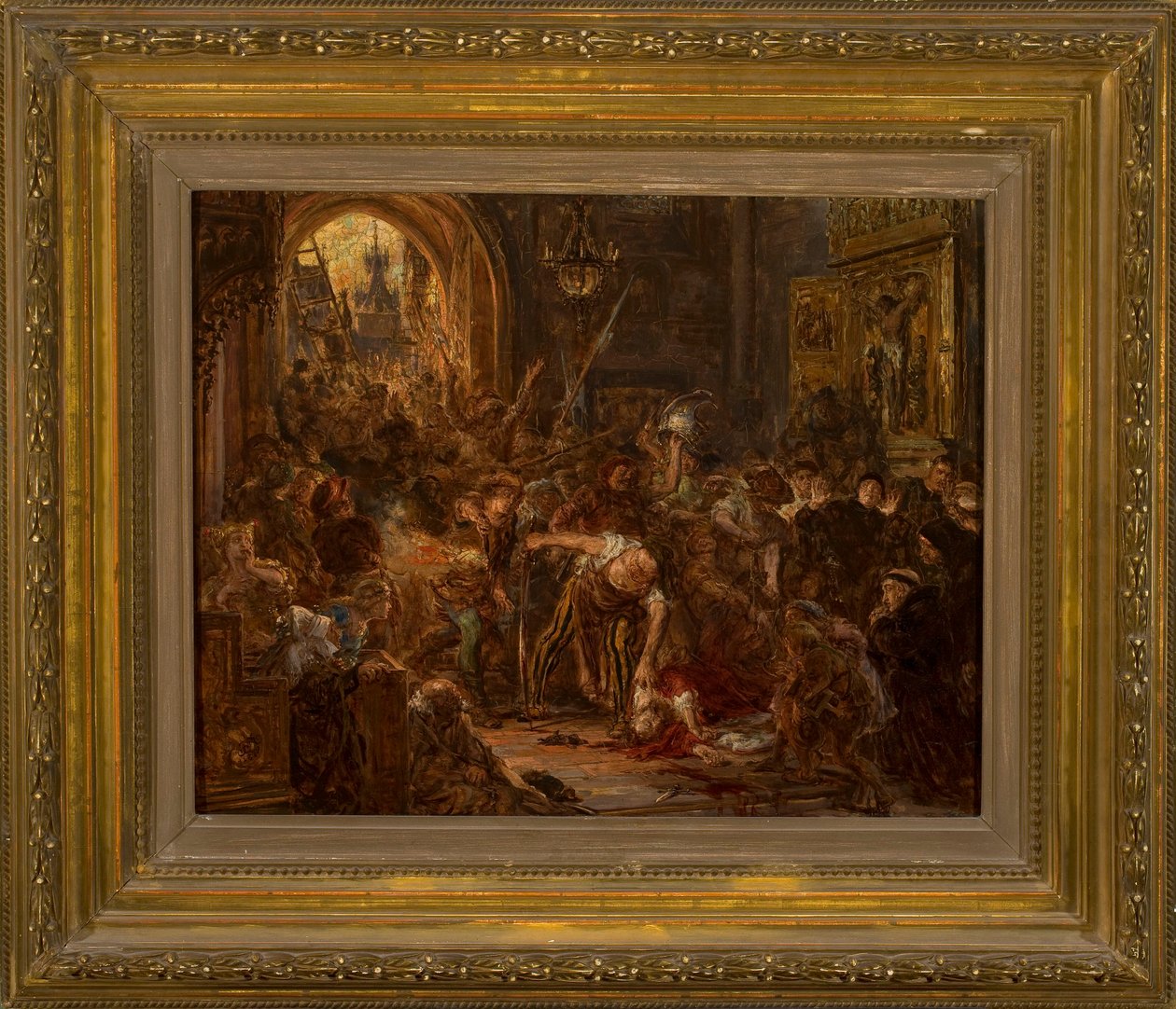 The Death of Tęczyński in the Franciscan Church by Jan Matejko