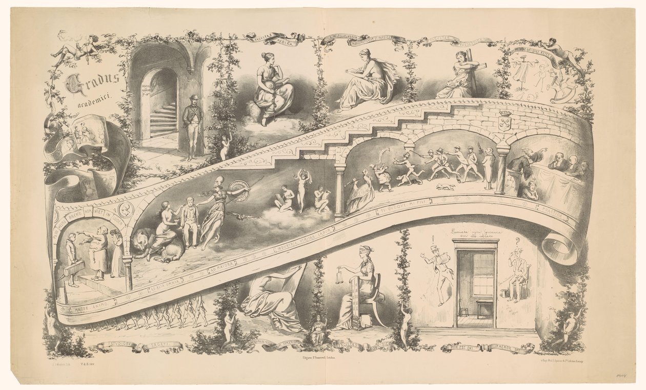 Depiction of the Career of a Leiden Student, 1871 (Gradus Academici) by Jan Mesker