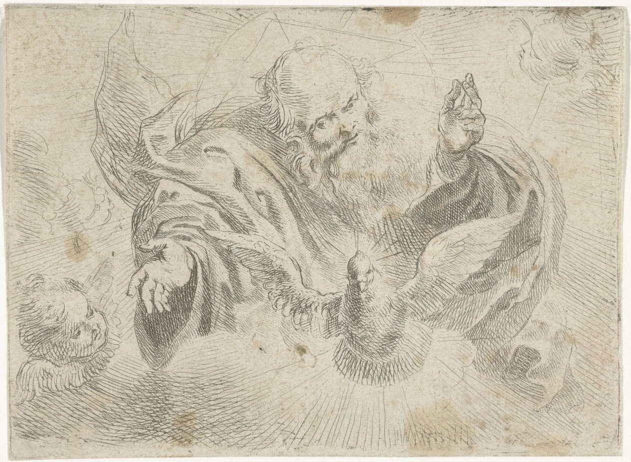 God the Father with the Dove of the Holy Spirit by Jan Miel