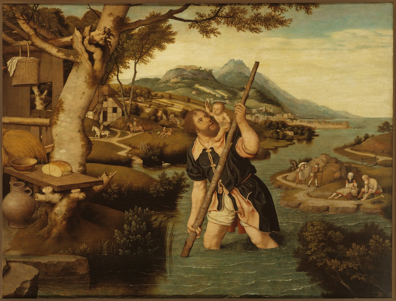 Landscape with Saint Christopher by Jan Mostaert