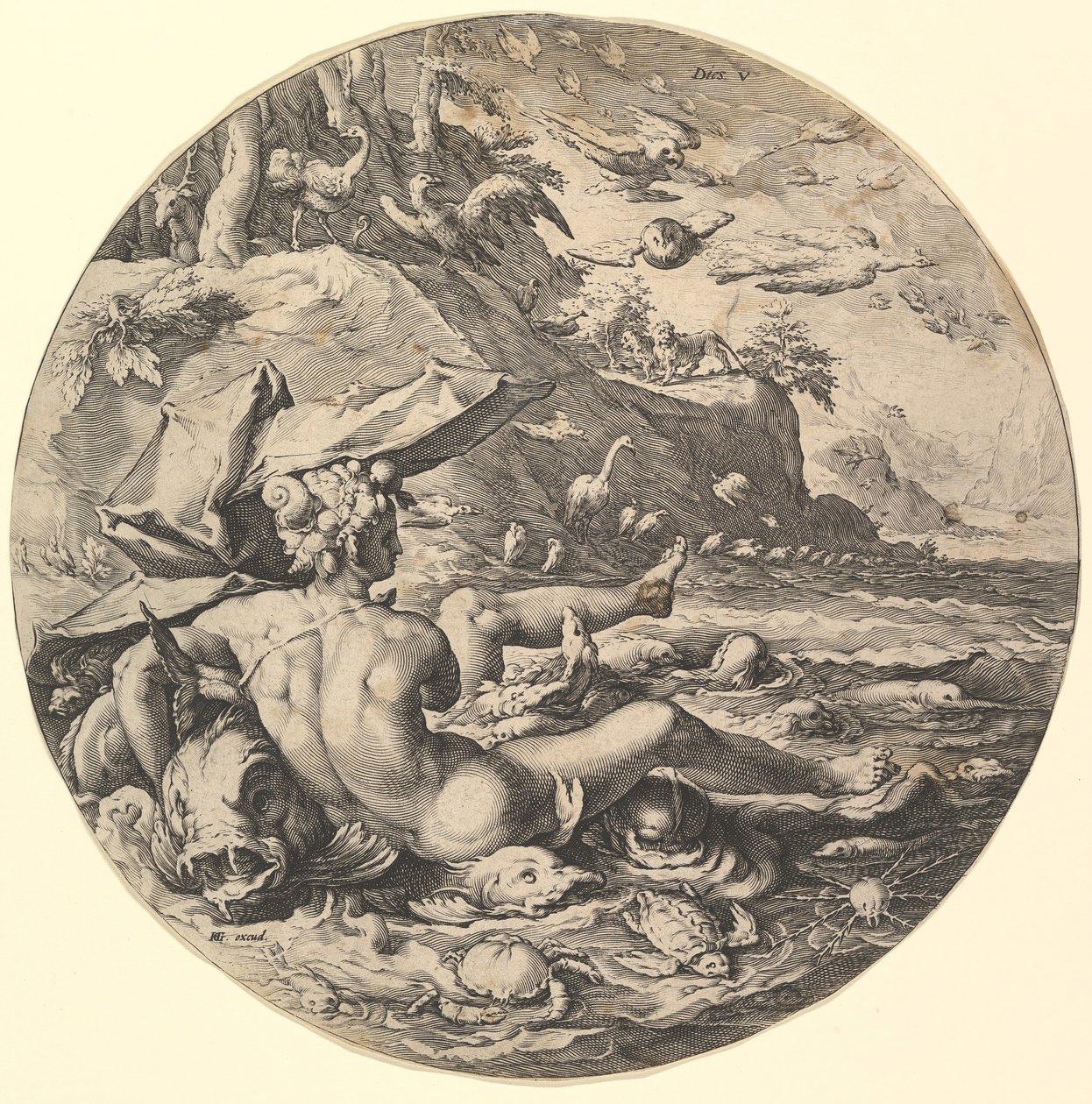 The Fifth Day Dies V, from the Series The Creation of the World by Jan Muller