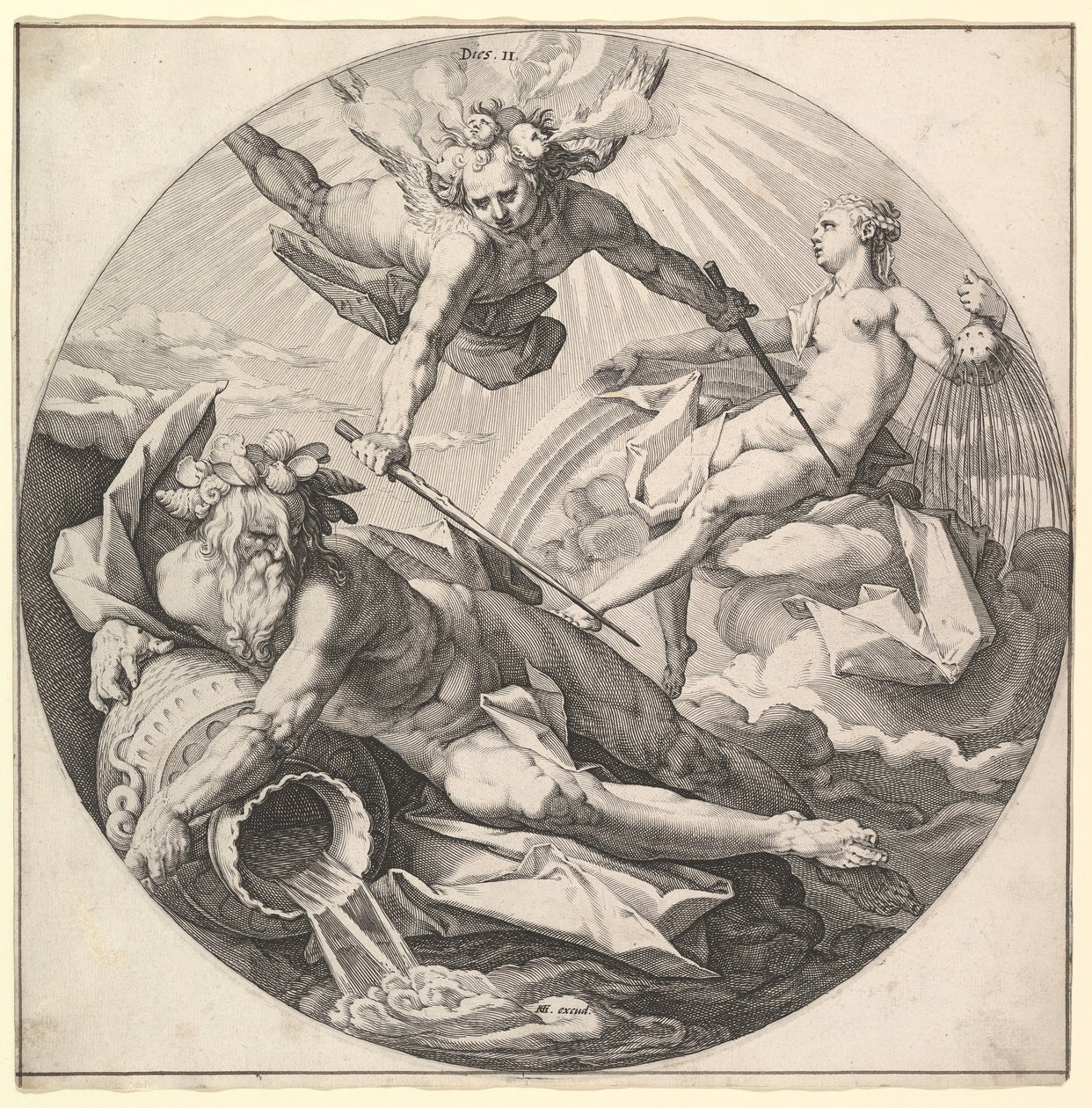 The Second Day Dies II, from the Series The Creation of the World, ca. 1594 by Jan Muller
