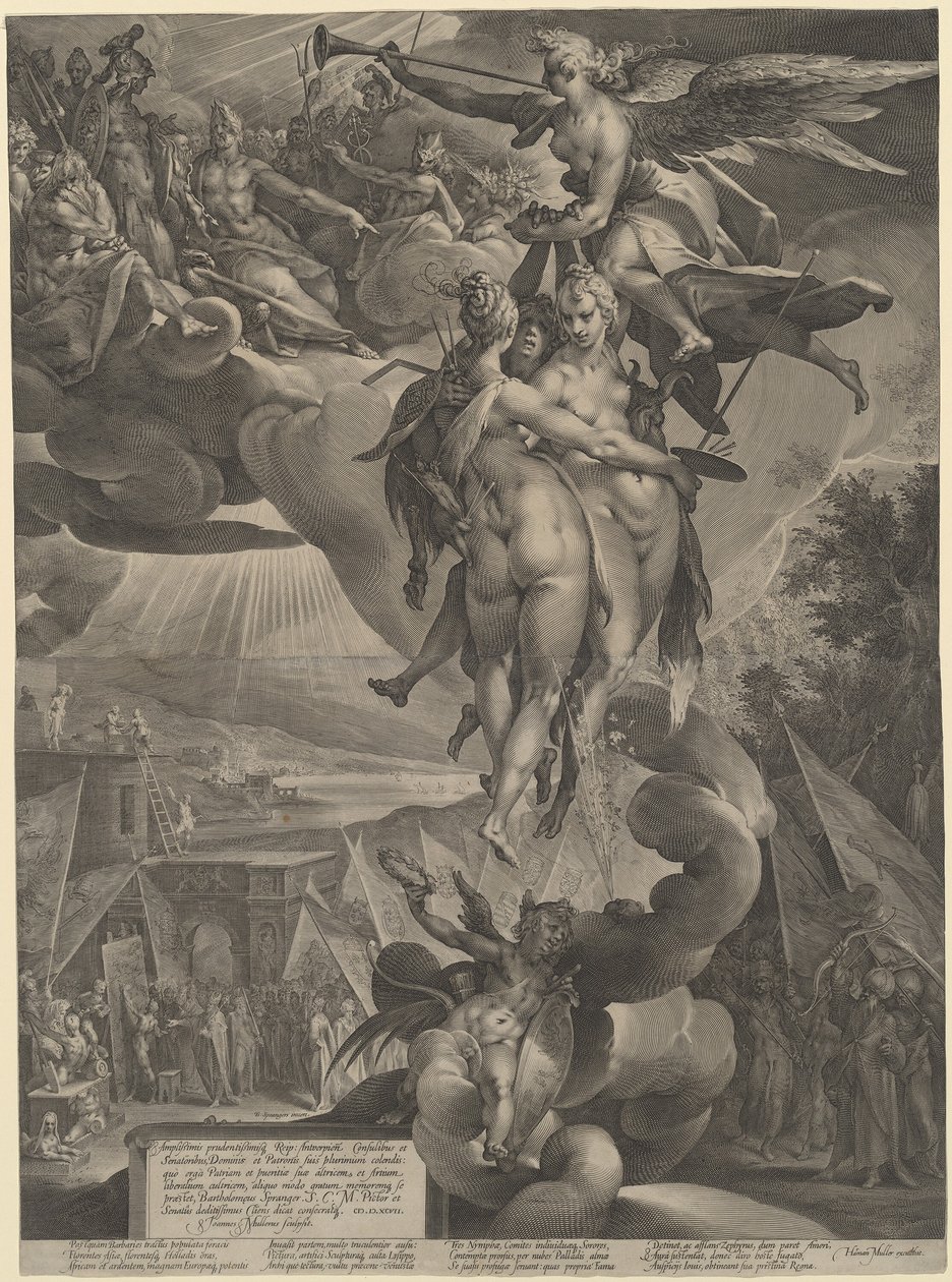 The Apotheosis of the Arts by Jan Muller, after Bartholomaeus Spranger