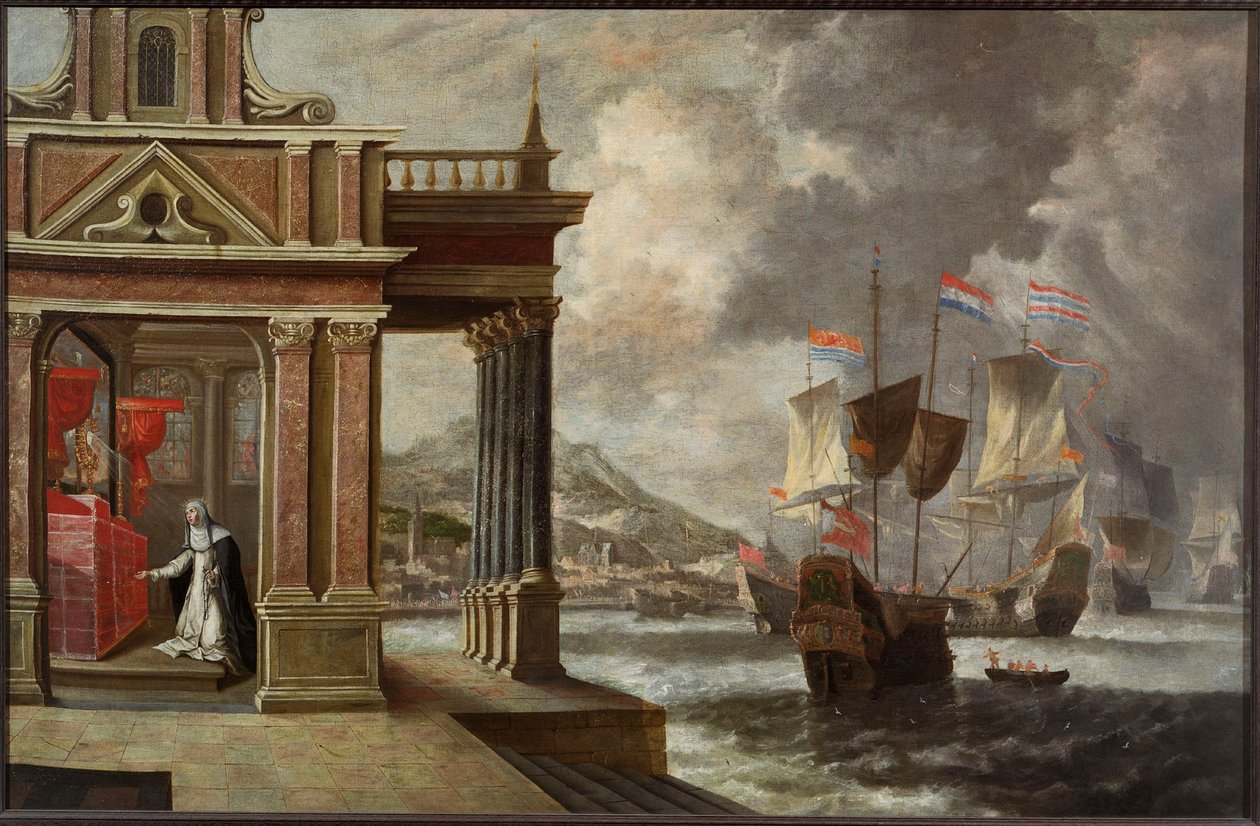 The Battle of Lepanto: Saint Catherine of Ricci and the Embarkation by Jan Peeters the Elder