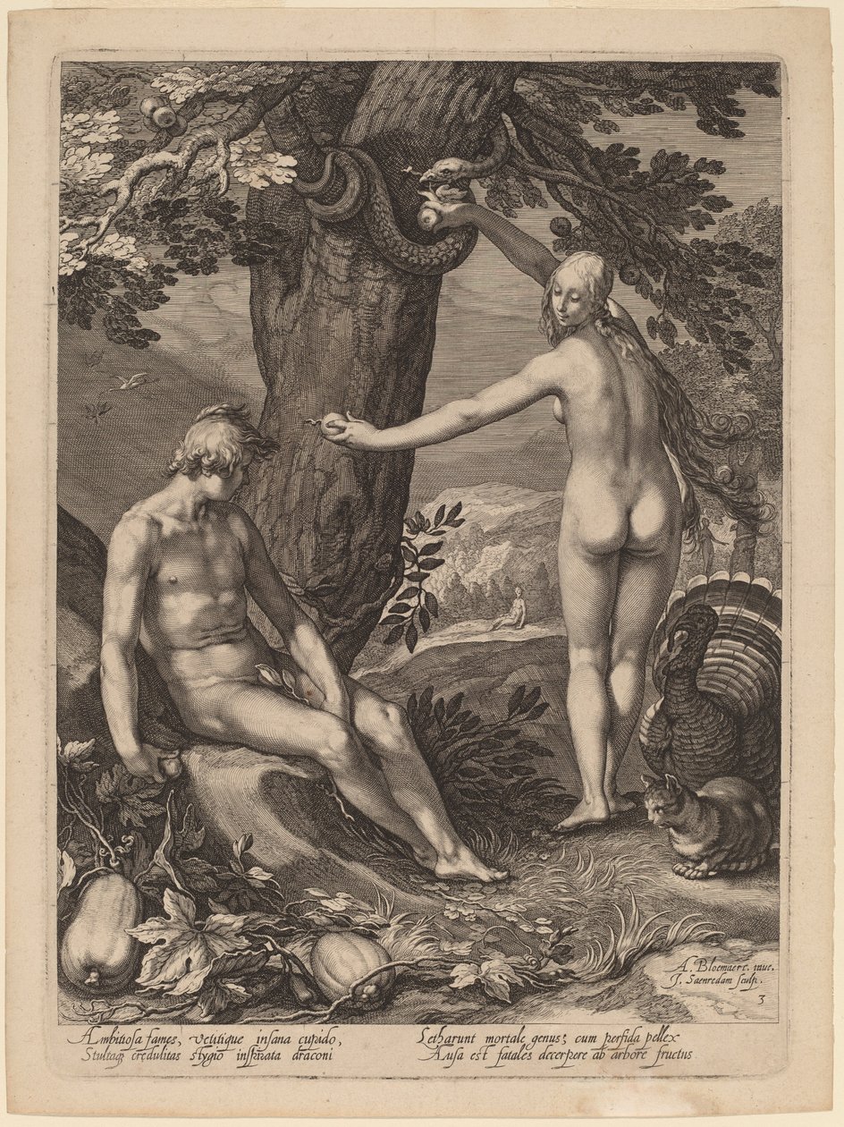Temptation of Man by Jan Pietersz Saenredam after Abraham Bloemaert