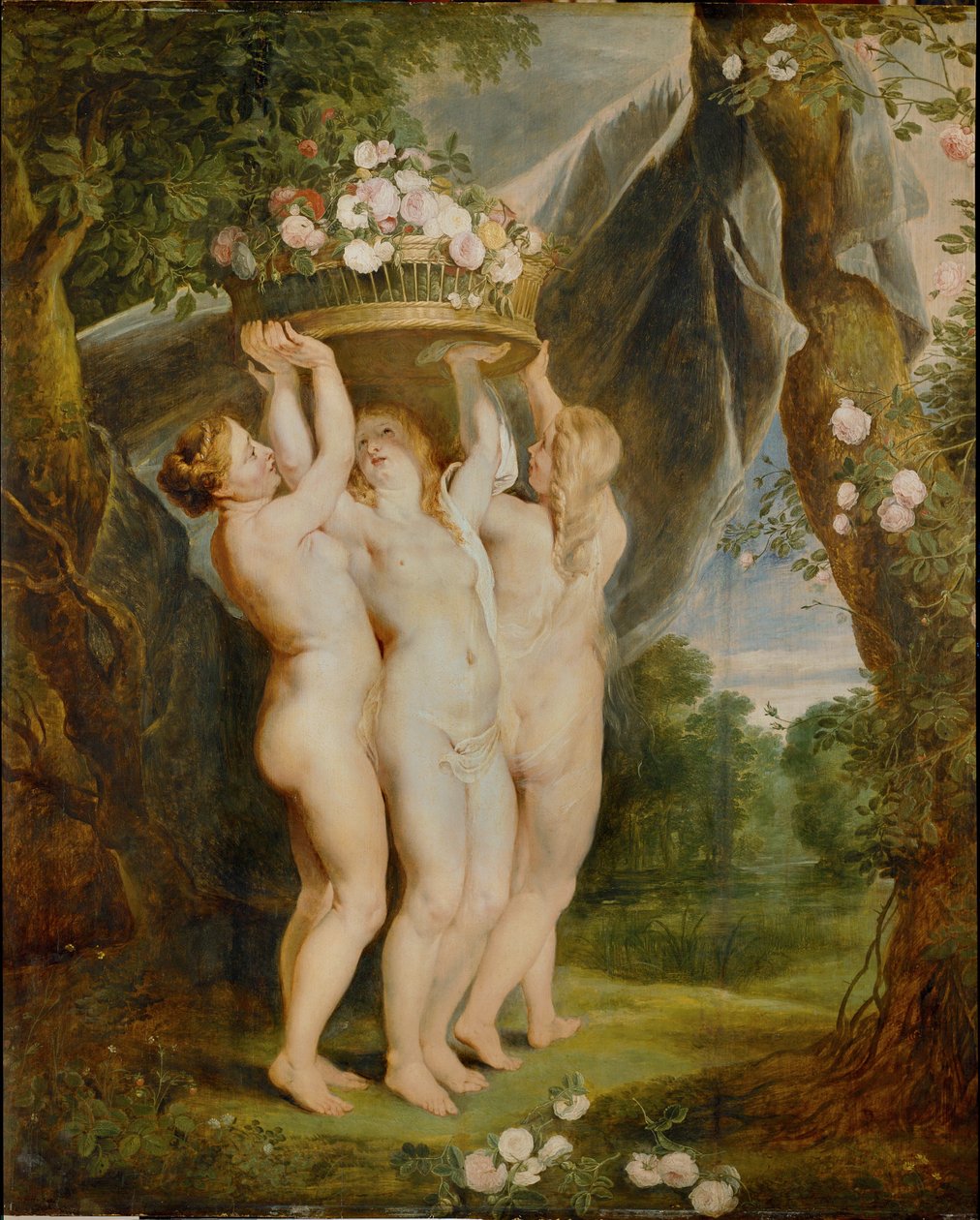 The Three Graces by Jan & Rubens P.P. (1577-1640) Brueghel
