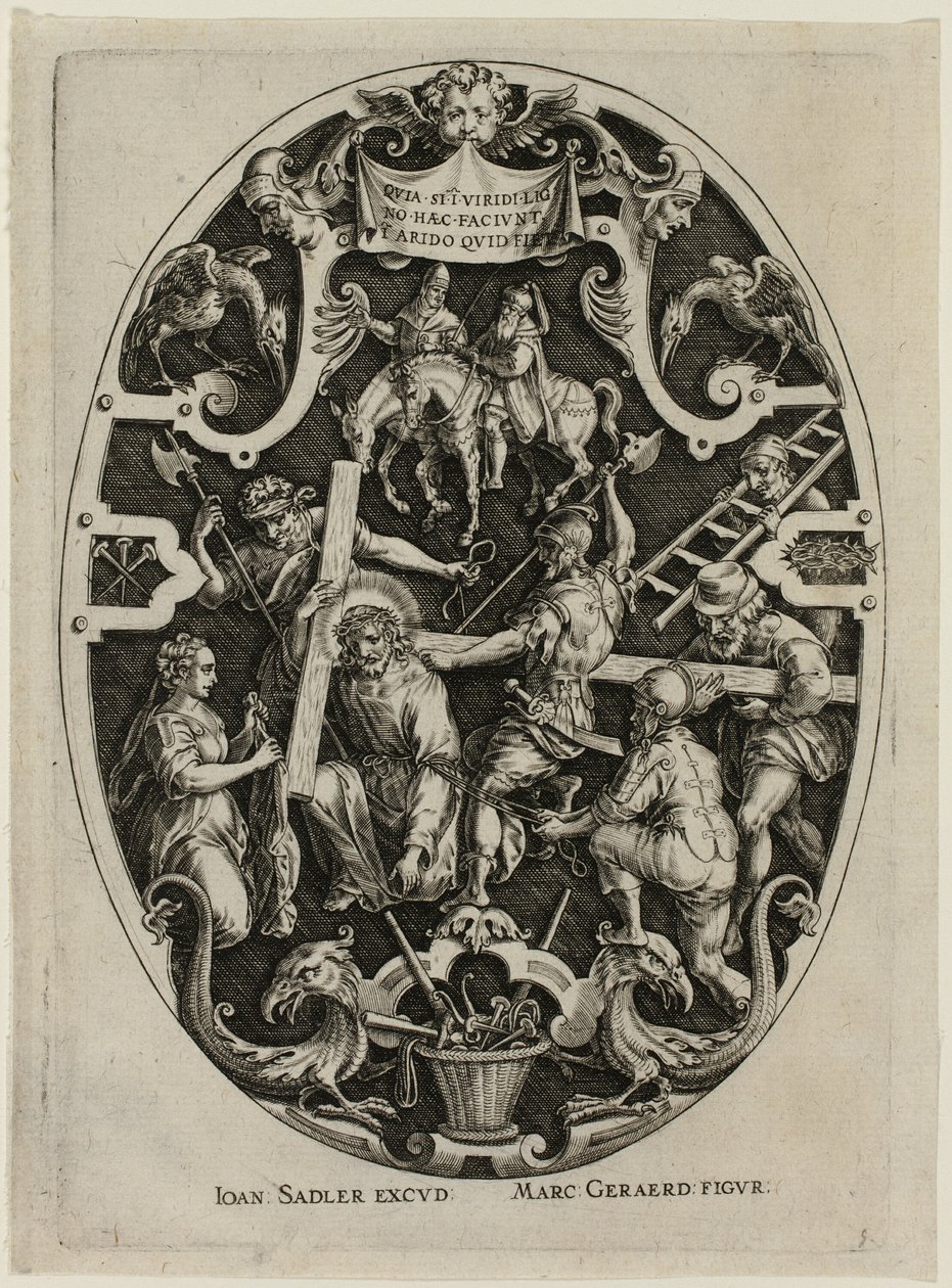 Carrying of the Cross, from Passion of Christ by Jan Sadeler I