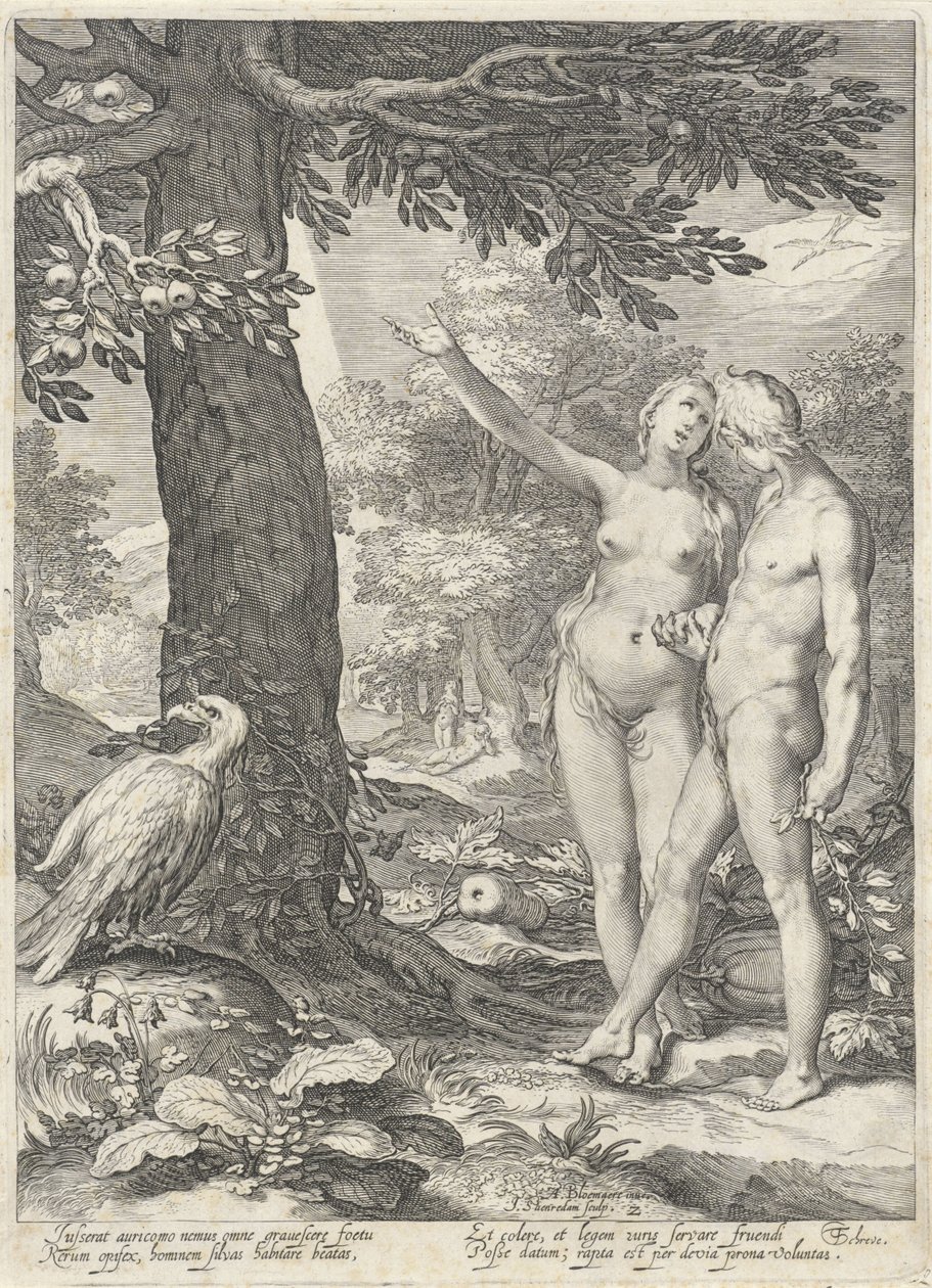 Adam and Eve before the Tree of Knowledge of Good and Evil by Jan Saenredam