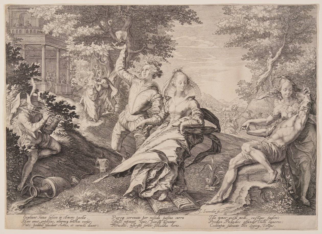 Foolish Virgins Revelling, from Parable of the Wise and Foolish Virgins by Jan Saenredam
