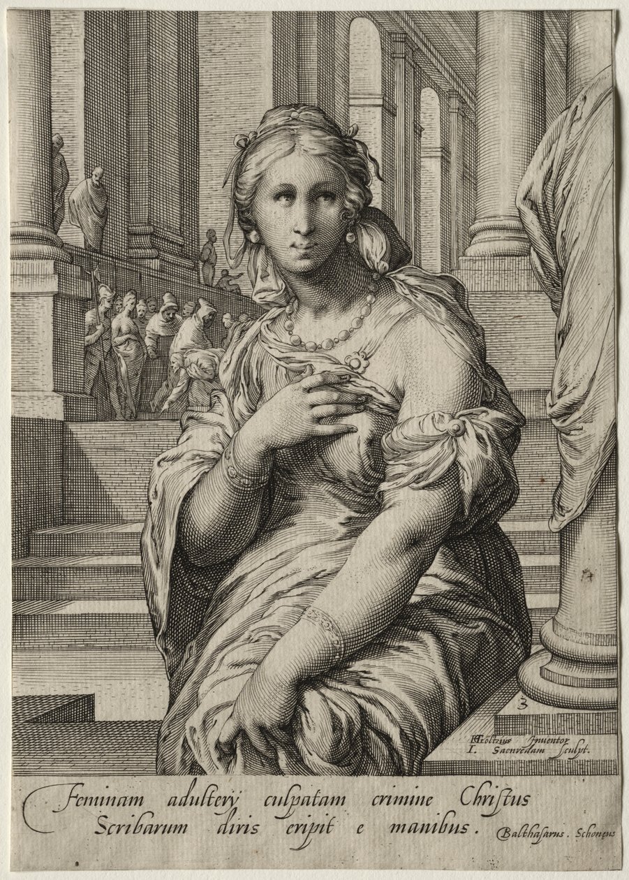 Heroines of the New Testament: The Woman Taken in Adultery by Jan Saenredam