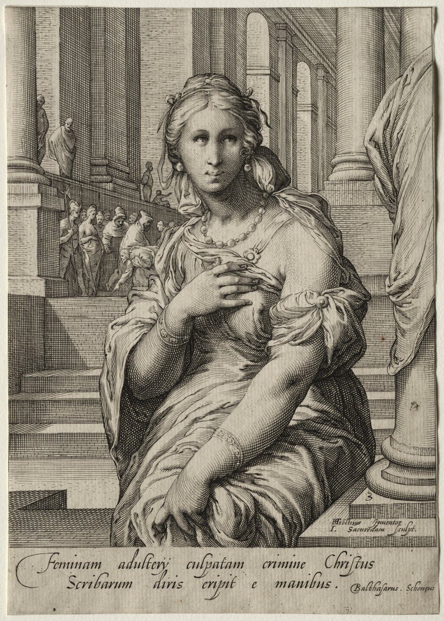 Heroines of the New Testament: The Woman Taken in Adultery by Jan Saenredam
