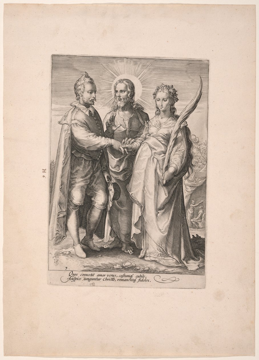 Marriage for Spiritual Love, from Three Kinds of Marriages by Jan Saenredam