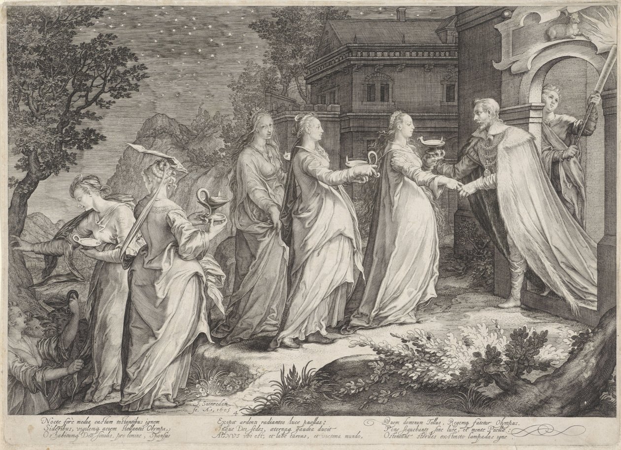 Reception of the Wise Virgins by the Bridegroom by Jan Saenredam