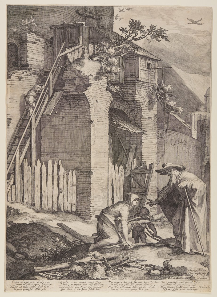 Prophet Elijah with the Widow Zarephath by Jan Saenredam