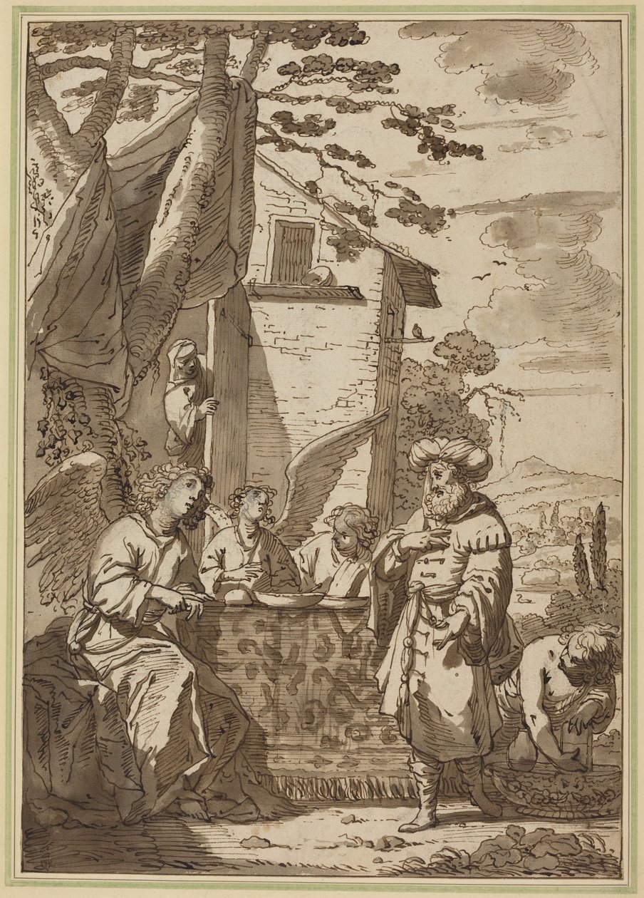 Abraham Entertaining the Angels by Jan Tengnagel