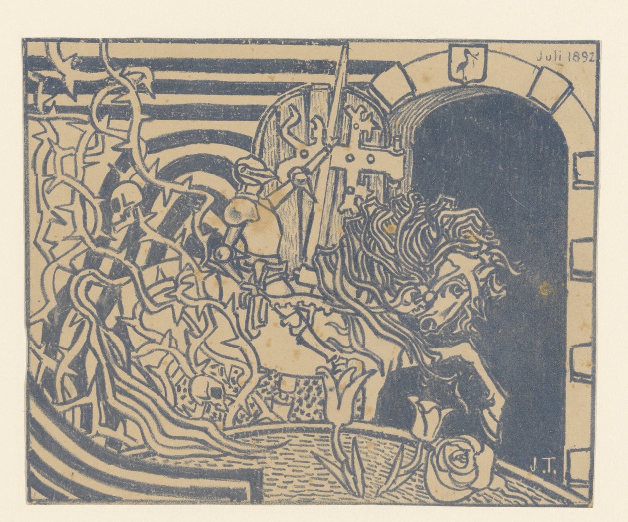 Catalog Cover with Knight on Horseback by Jan Toorop
