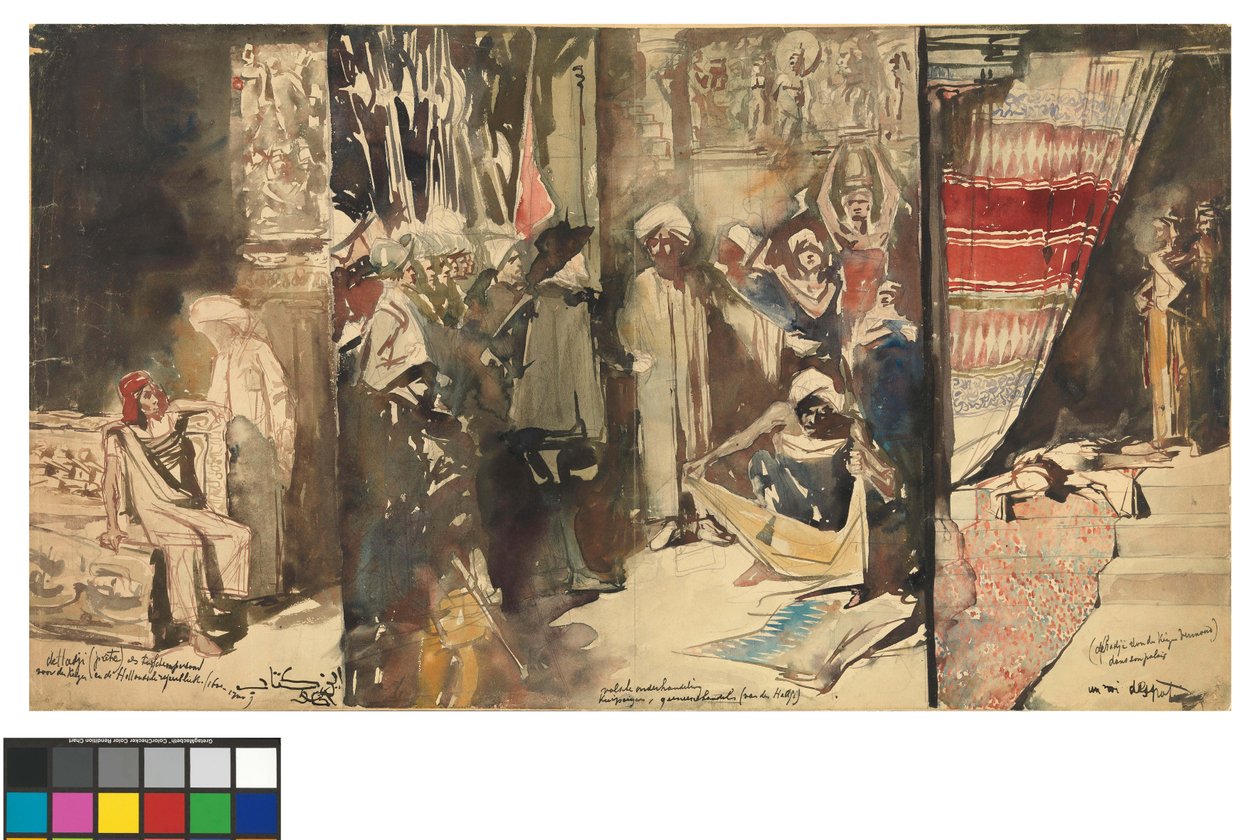 Large Indian Triptych by Jan Toorop