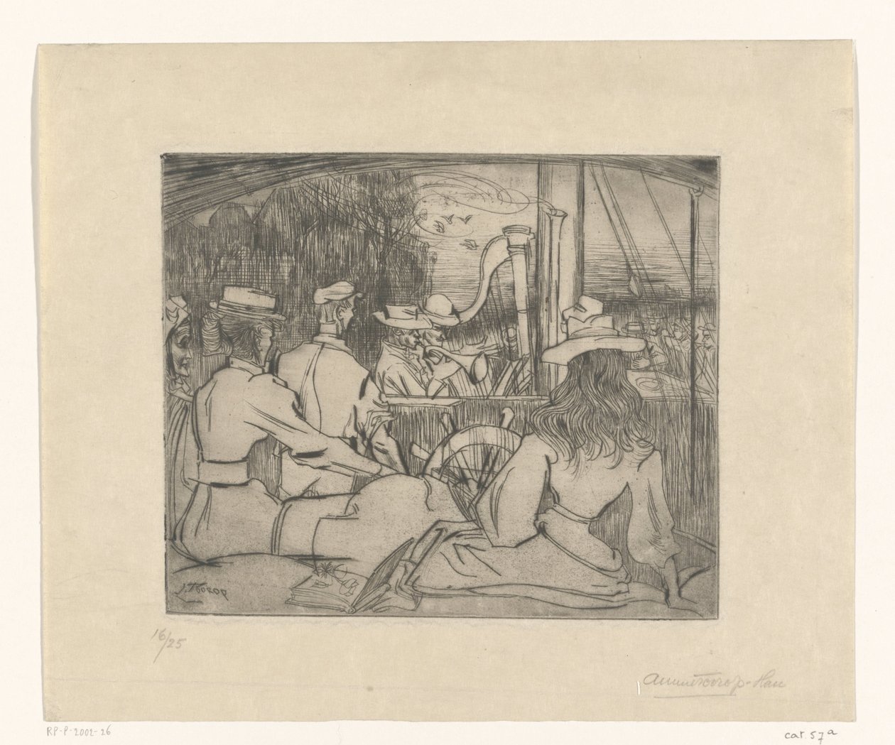 Musicians Playing on the Deck of a Ship by Jan Toorop