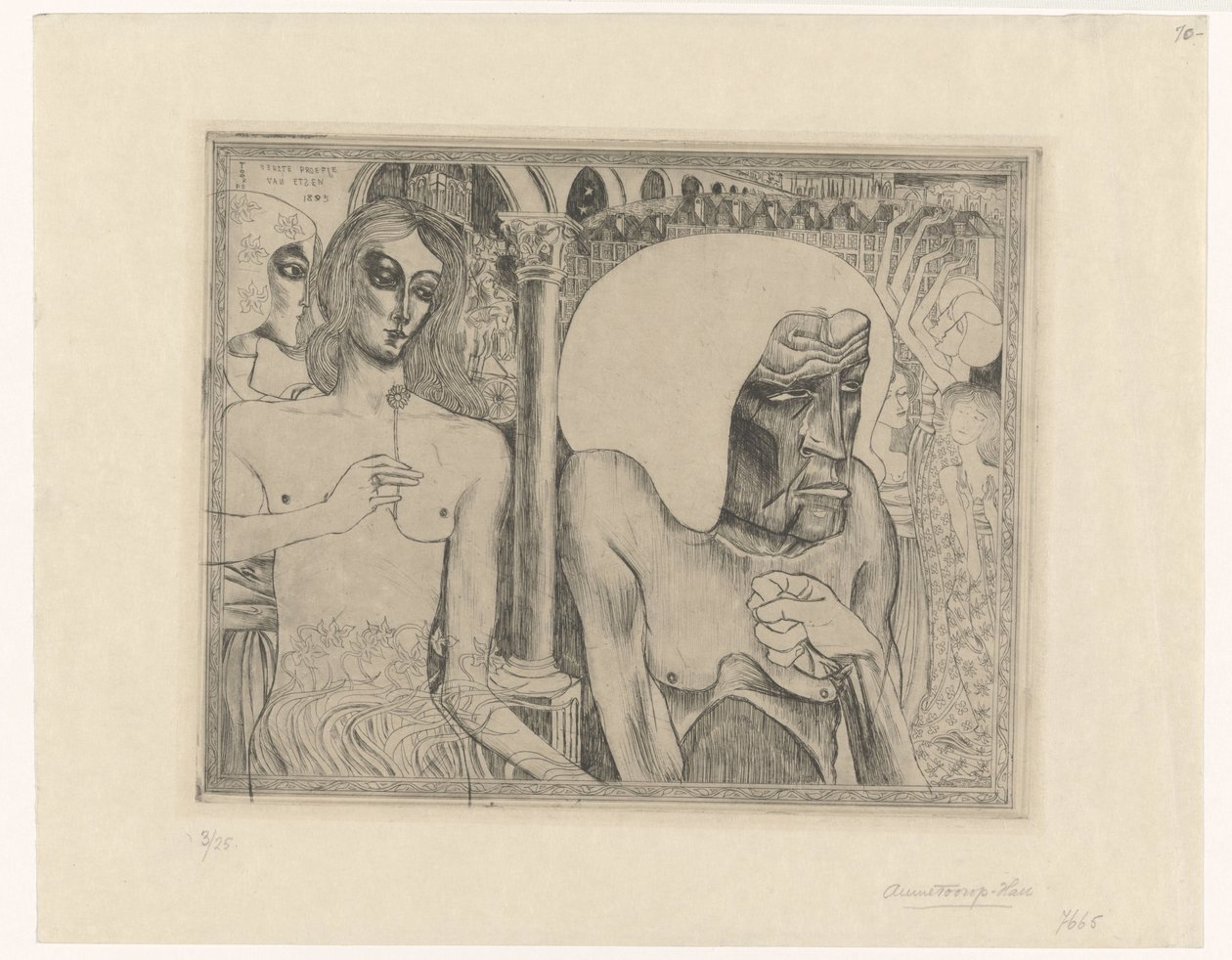Old Woman Surrounded by Young Women by Jan Toorop