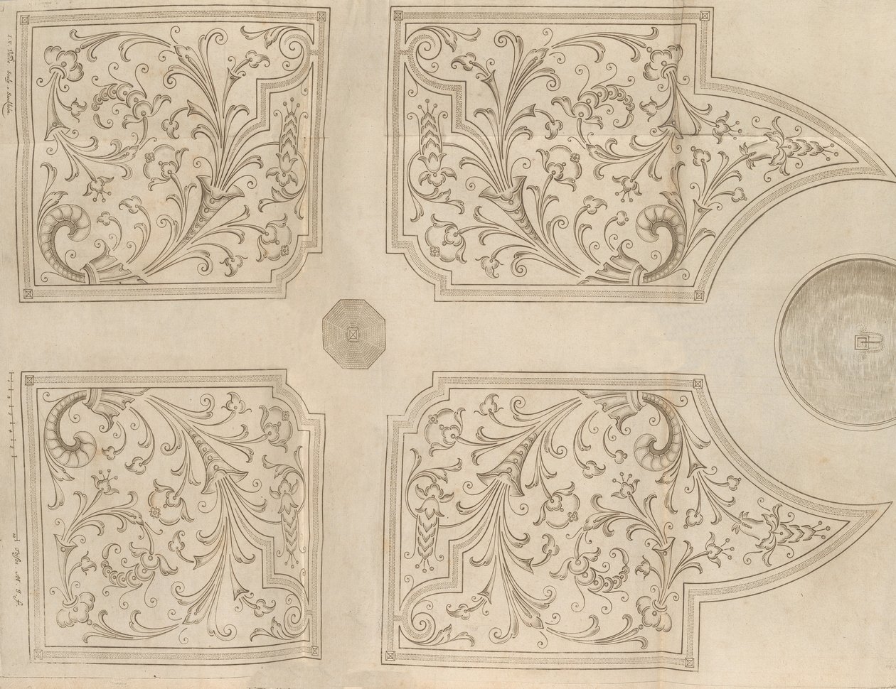 Design for a Fountain and Four Square Parterres for a Pleasure Garden by Jan Van de Velde