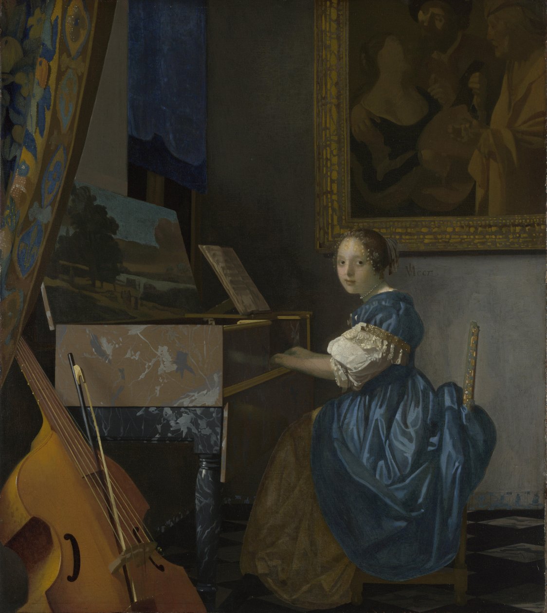 A Young Woman Seated at a Virginal, c. 1670 by Jan Vermeer van Delft