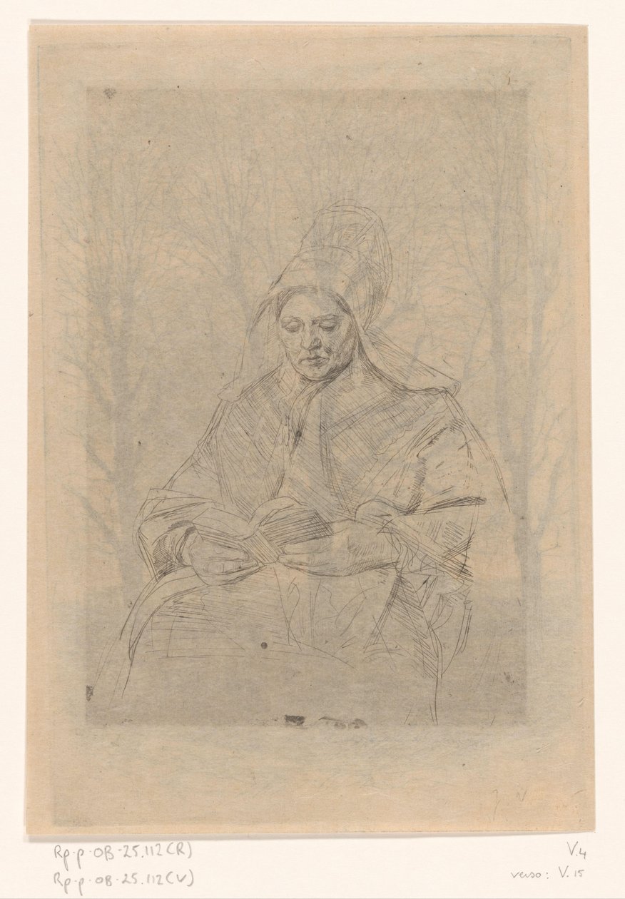 Reading Peasant Woman by Jan Veth