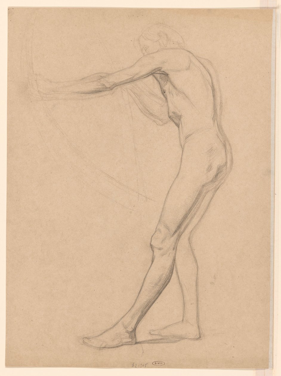 Standing Male Nude with Bow and Arrow by Jan Veth