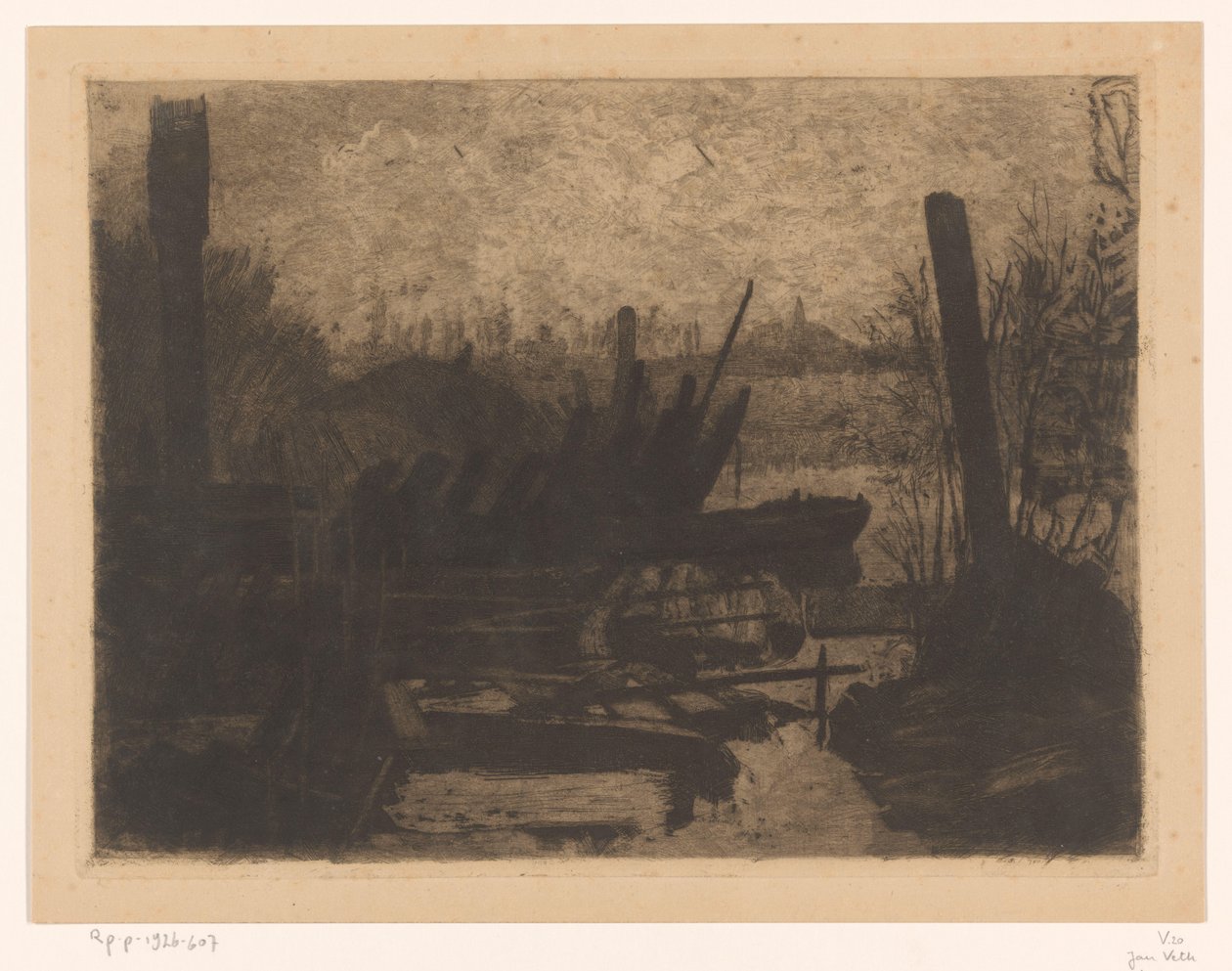 Wrecks in a Polder Landscape by Jan Veth