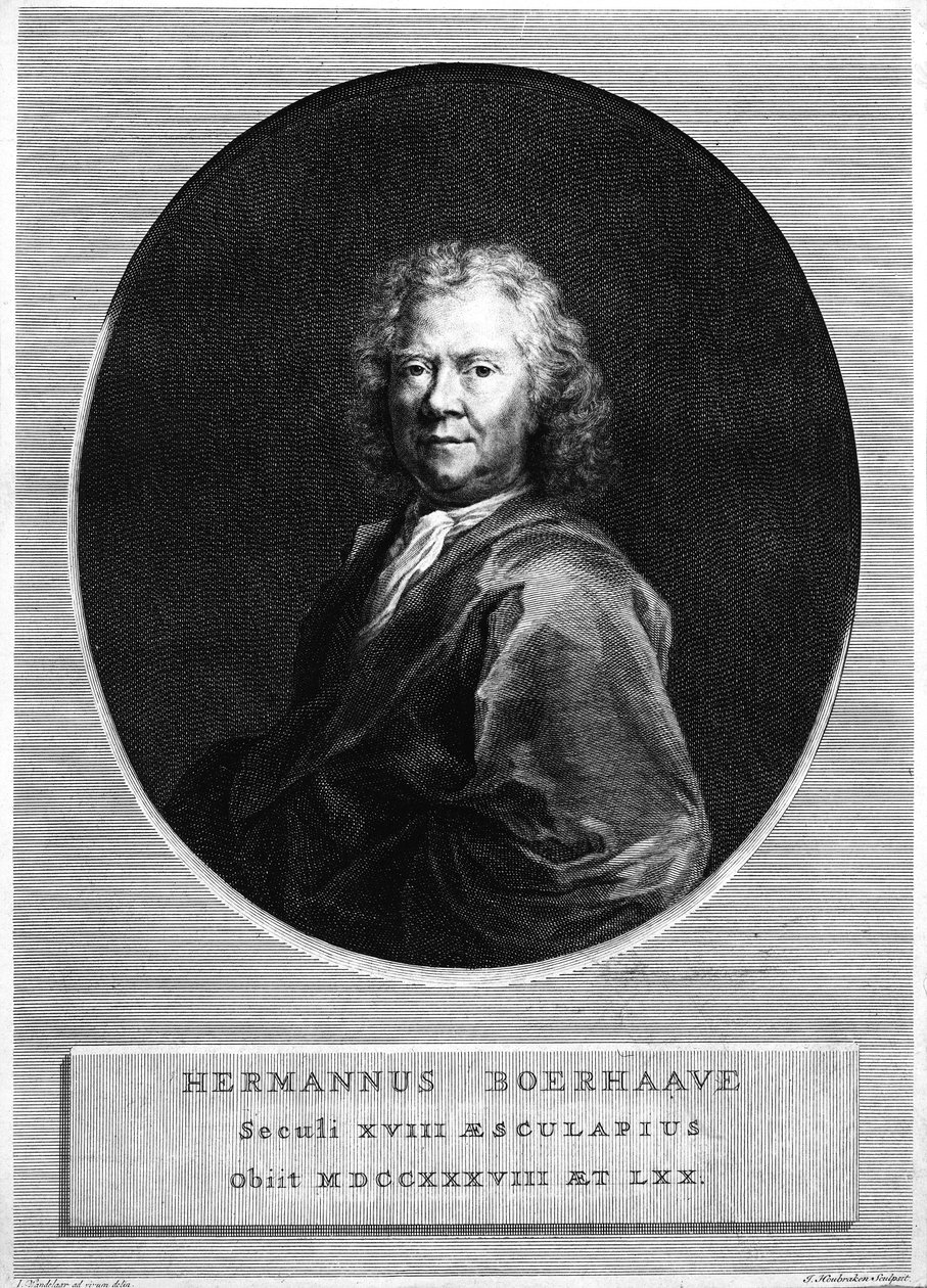 Herman Boerhaave, engraved by Jacobus Houbraken by Jan Wandelaar