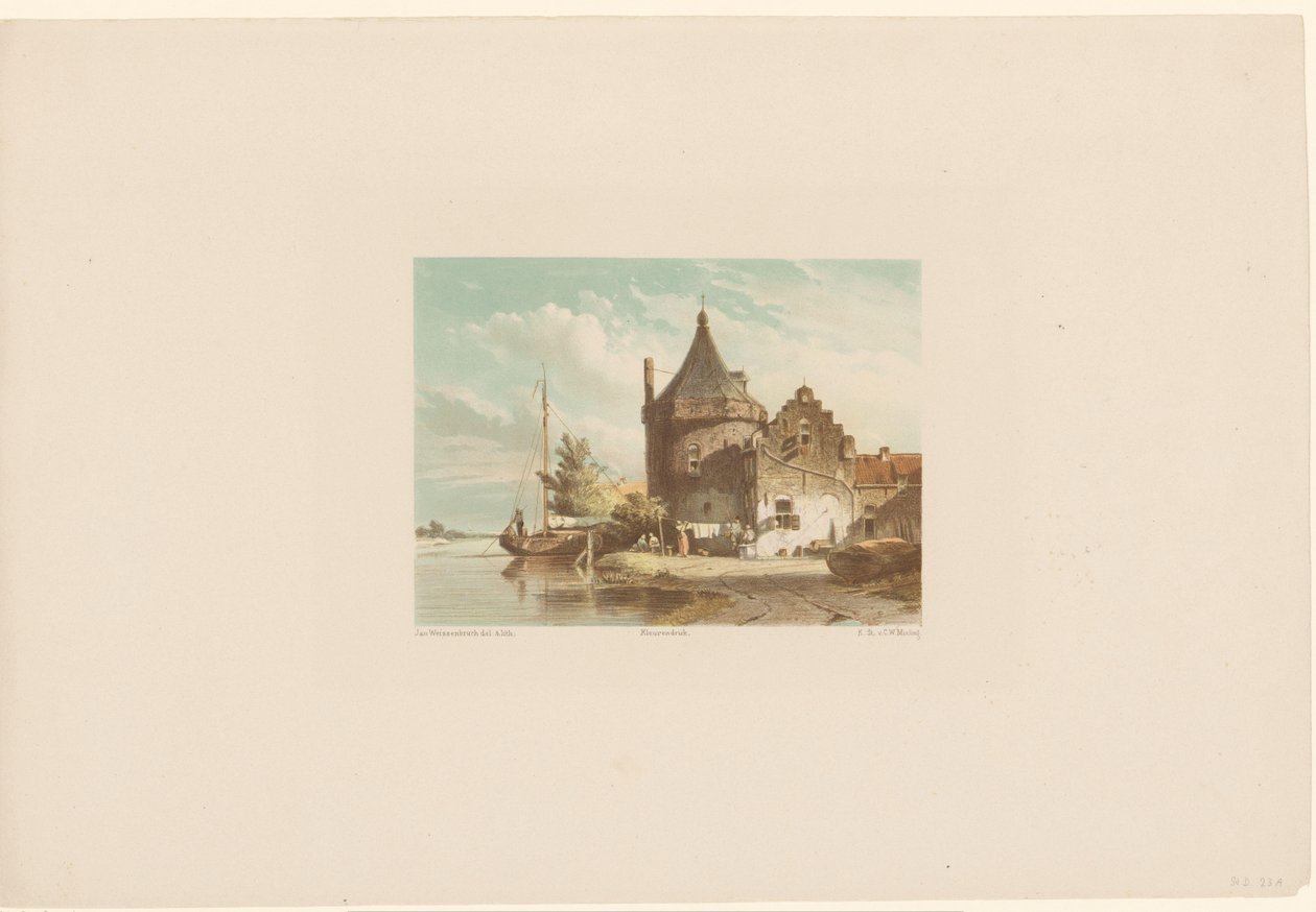 View of the Wall Tower in Culemborg by Jan Weissenbruch