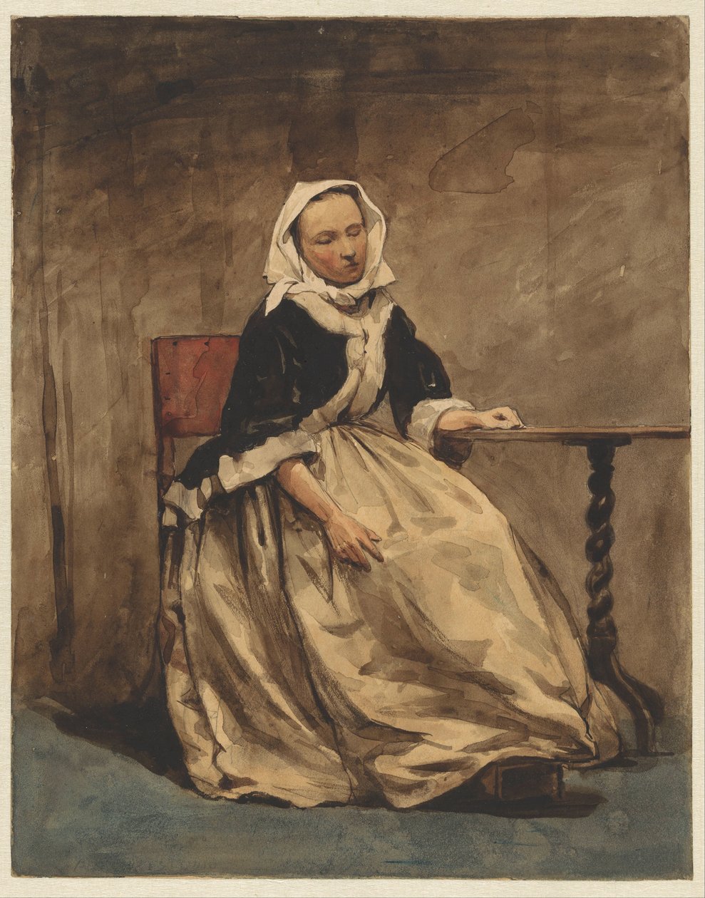 Seated Woman Next to a Small Table by Jan Weissenbruch