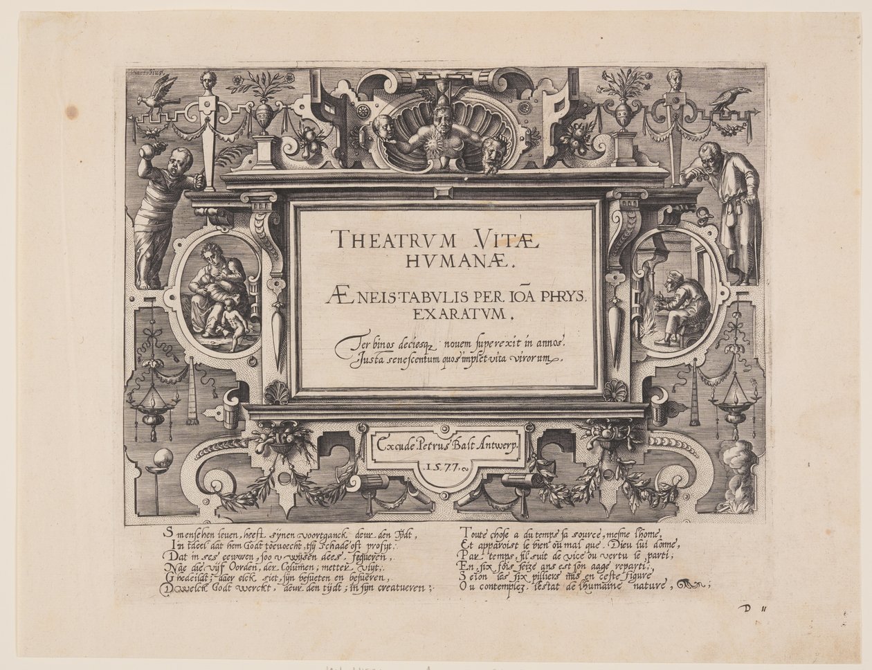 Frontispiece, from Theatrum Vitae Humanae (The Ages of Man) by Jan Wierix