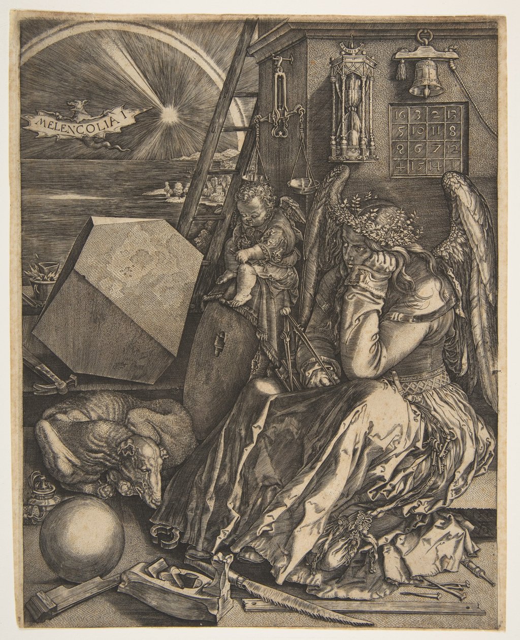 Melencolia I (copy), 1602 by Jan Wierix