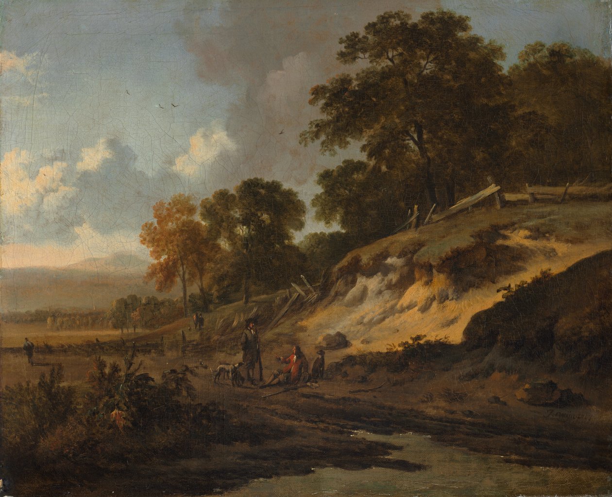 Landscape with Hunters by Jan Wijnants