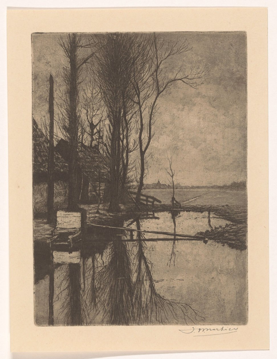Ditch near Nootdorp by Jan Willem Nortier (signed by artist)