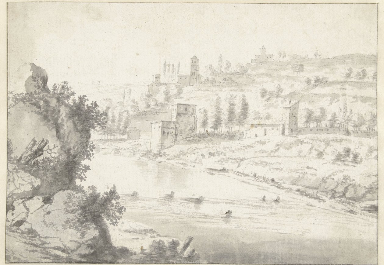 Landscape with the Rhône River Valley, near Vienne by Jan Worst