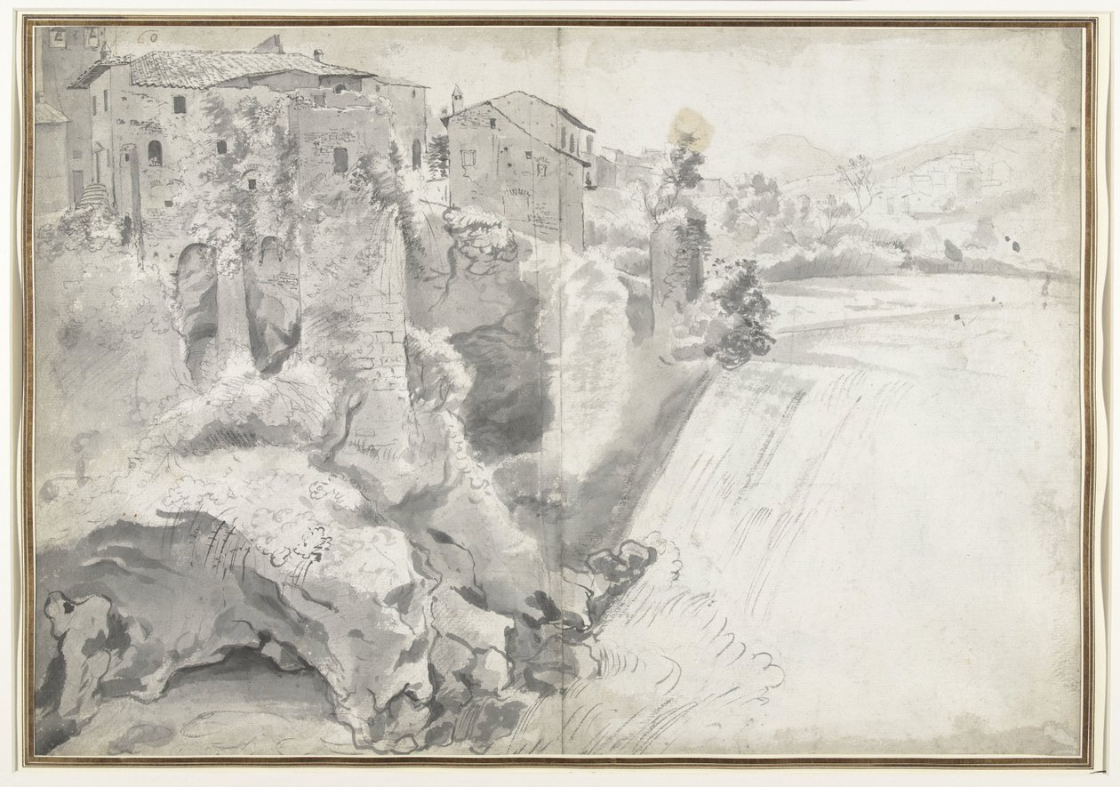 View of the Large Waterfall at Tivoli by Jan Worst