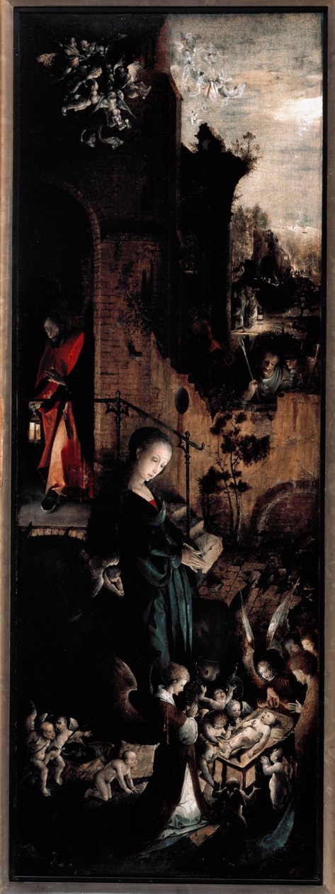 Triptych of Adoration of the Magi: The Nativity (Detail) by Jan de Beer