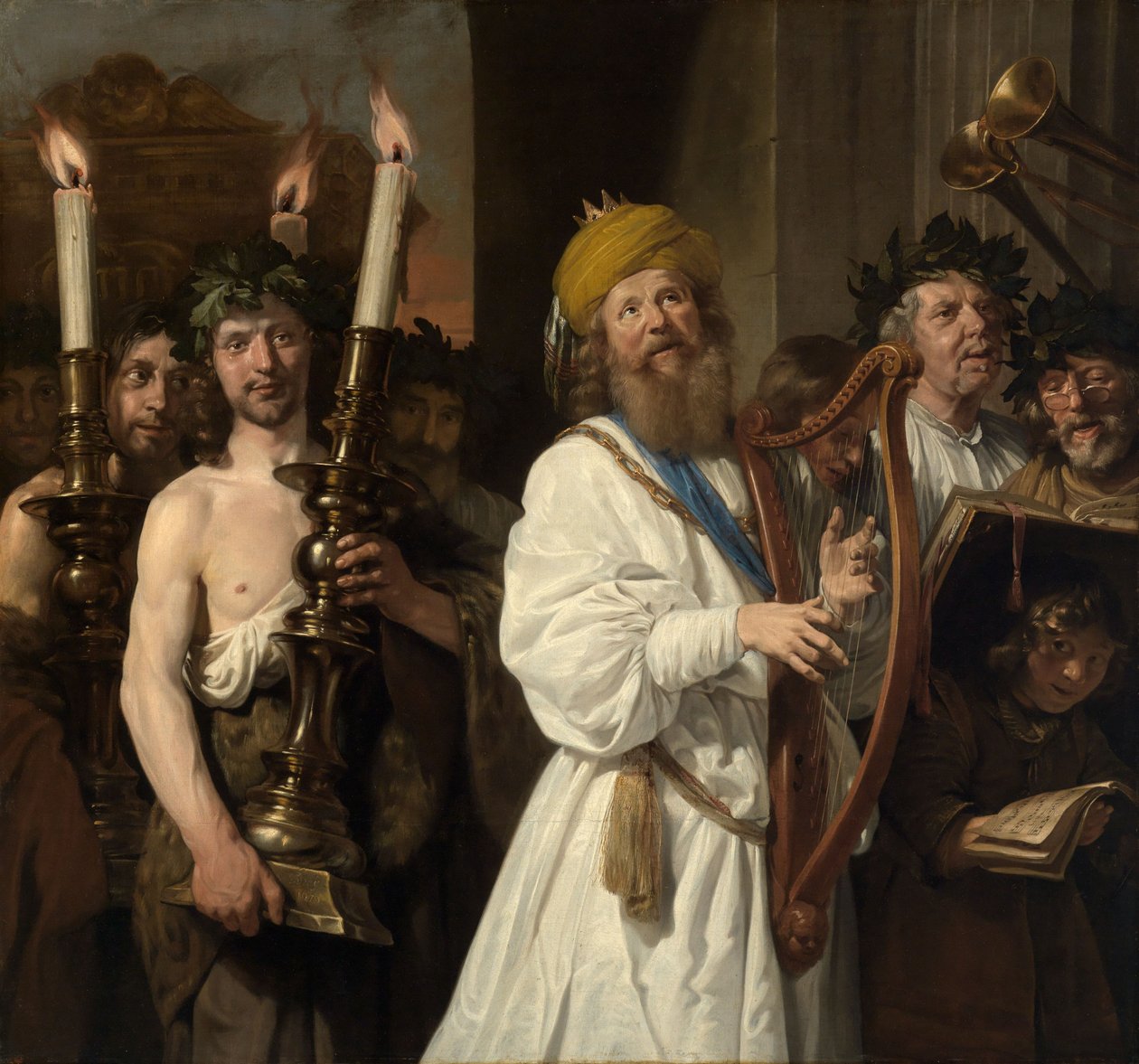 King David Leads the Ark of the Covenant to Jerusalem by Jan de Bray
