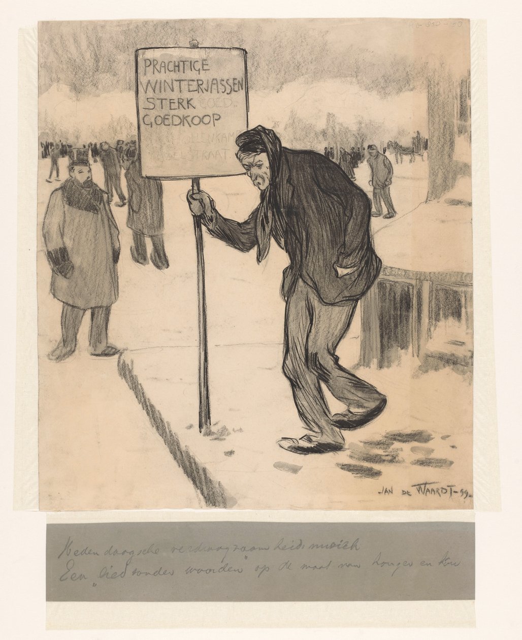 Street Vendor with Sign 