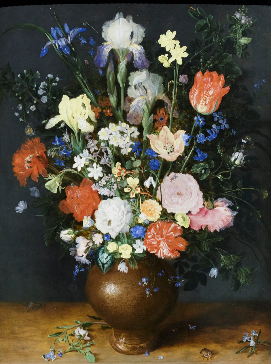 Bouquet in a Clay Vase by Jan the Elder Brueghel