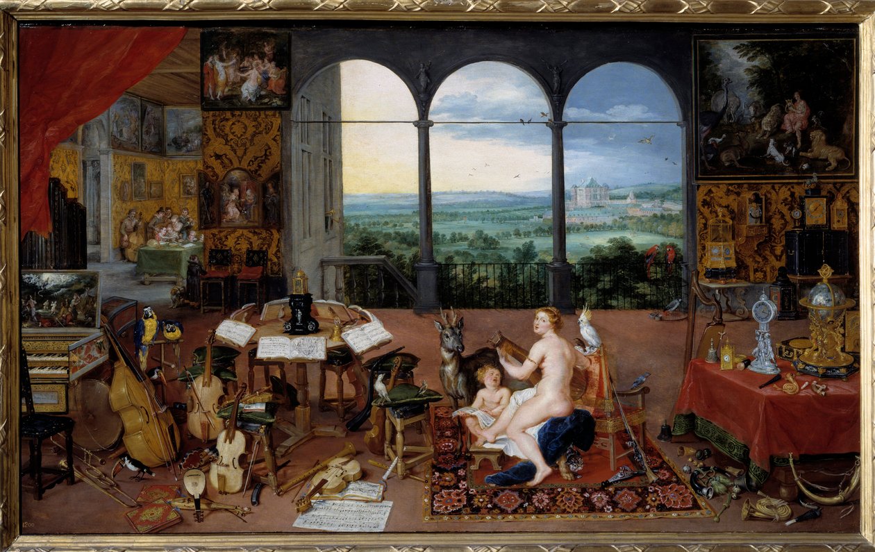 Hearing. Allegory of the five senses by Jan the Elder Brueghel