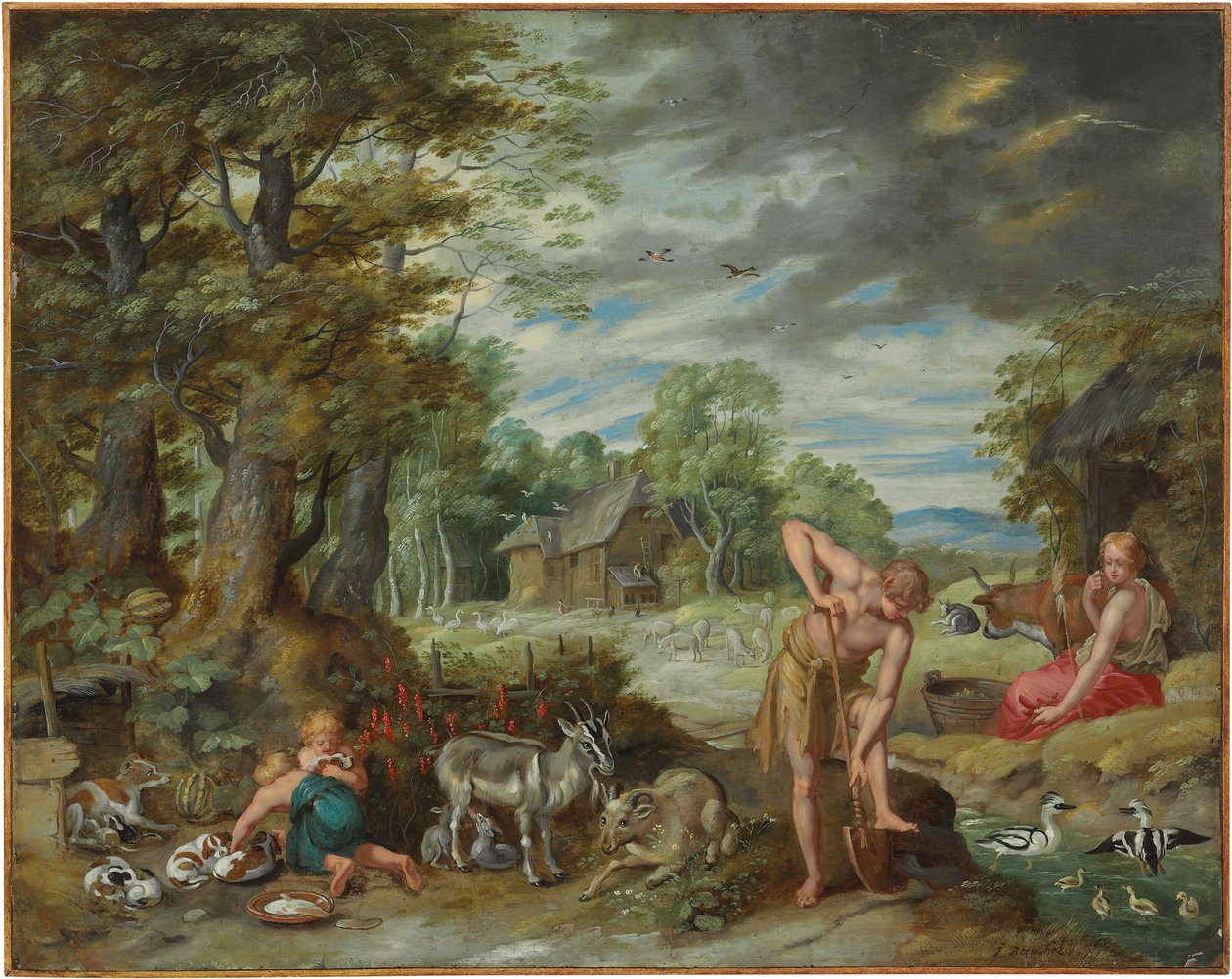 Adam at Work in a Field, from The Story of Adam and Eve by Jan Brueghel the Younger
