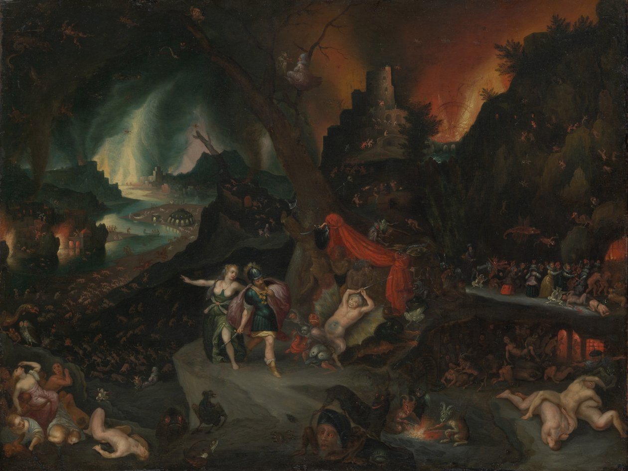 Aeneas and the Sibyl in the Underworld by Jan the Younger Brueghel