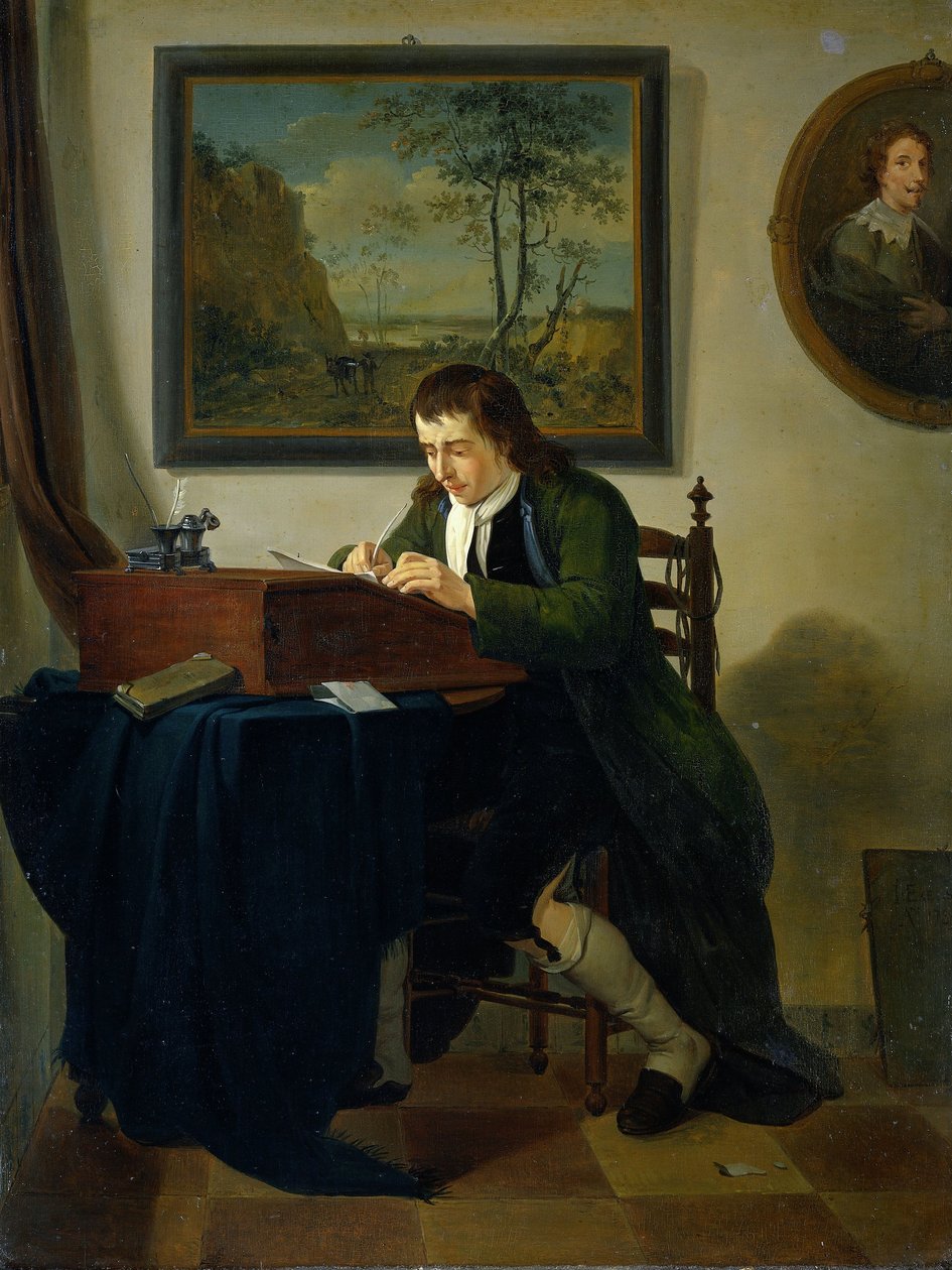 A Man Writing at His Desk by Jan the Younger Ekels